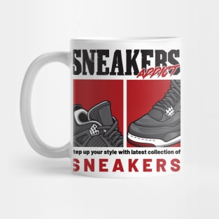 AJ 4 Retro Bred Shoes Art Mug